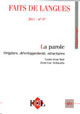 Couverture Faits de langue 37