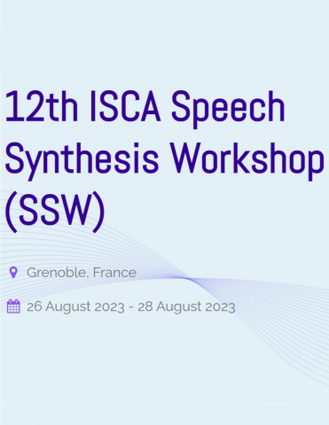 12th ISCA Speech Synthesis Workshop 