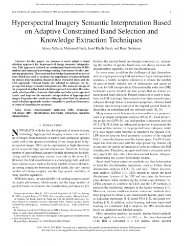 Hyperspectral Imagery Semantic