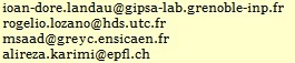 Authors e-mails